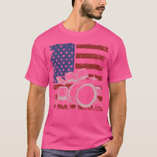 Camiseta Músico de tambor de percusión de tambor de bandera