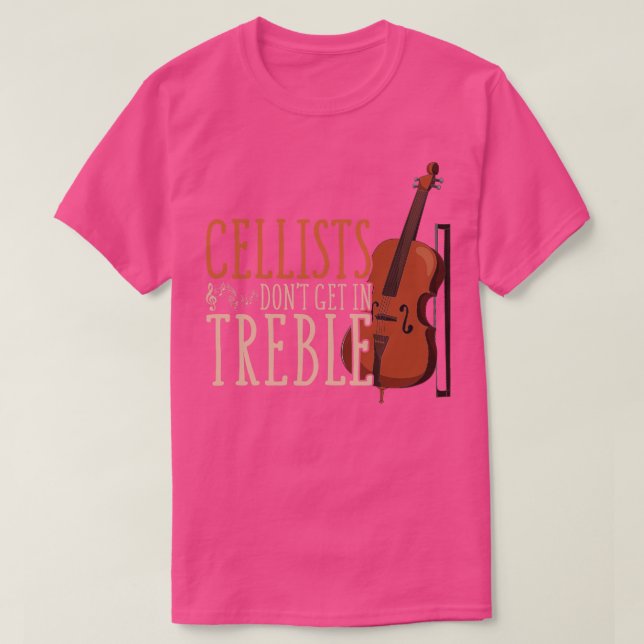 Camiseta Músico de Treble Clef Funny Cellist (Diseño del anverso)