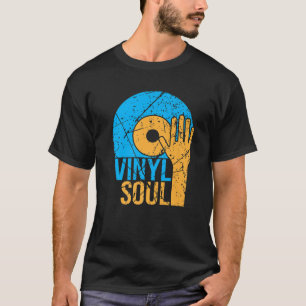 Camiseta Músico de Vinyl Soul Old School DJ Turntables