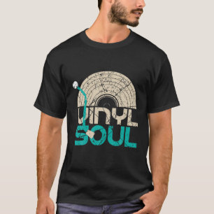Camiseta Músico de Vinyl Soul Old School DJ Turntables