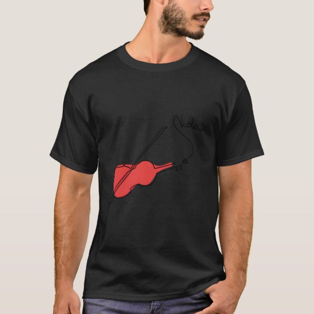 Camiseta Músico de Viola Orquesta en Línea Viola (Anverso)