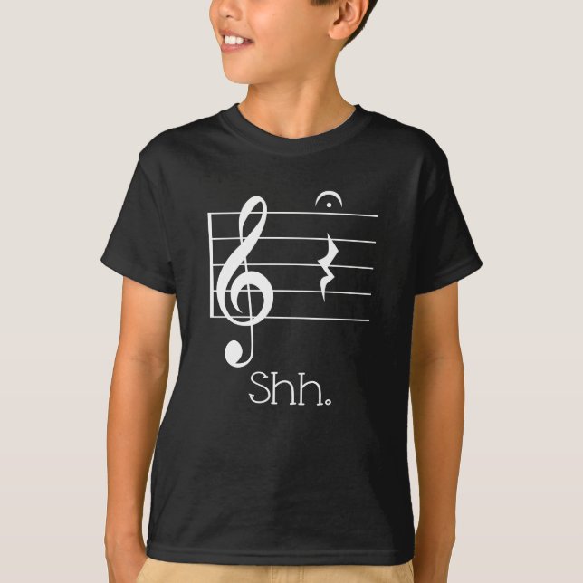 Camiseta Músico divertido del resto cuarto y del Fermata de (Anverso)
