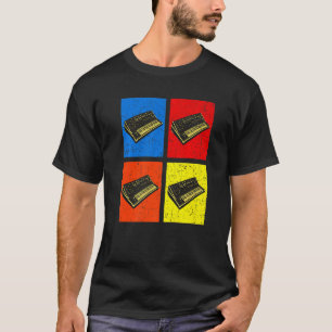 Camiseta Músico Electrónico Retro Corazón Sintetizador Prem