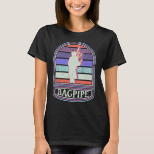 Camiseta Músico escocés escocés Bagpiper retro ba