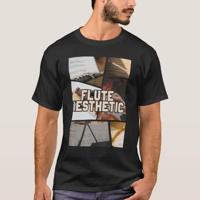 Camiseta Músico fluido de música en collage estético (Anverso)
