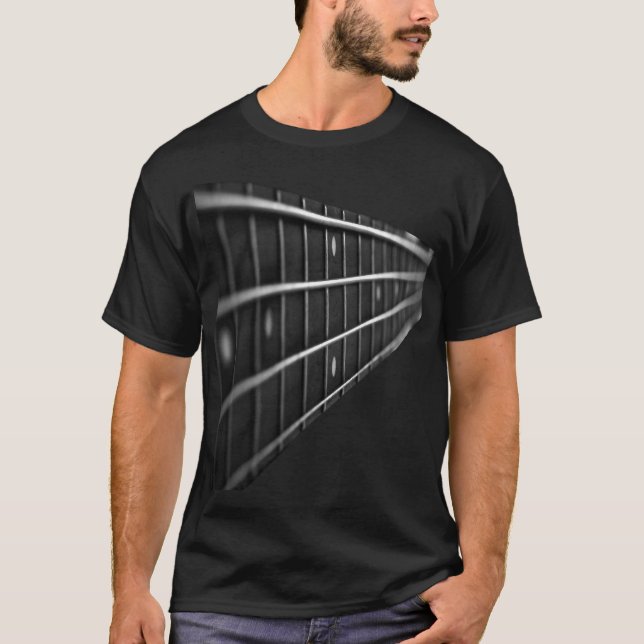 Camiseta Músico Fret de guitarra de bajo rendimiento Camise (Anverso)