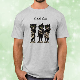 Camiseta Músico genial gatos negros vintage