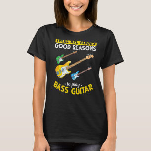 Camiseta Músico guitariano Bass G de música rock Battend