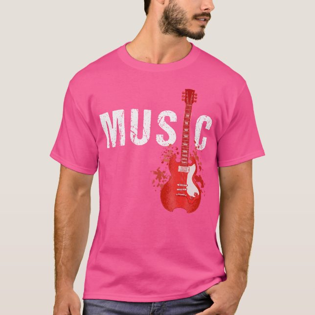 Camiseta Músico Guitarrista Electroacústico (Anverso)