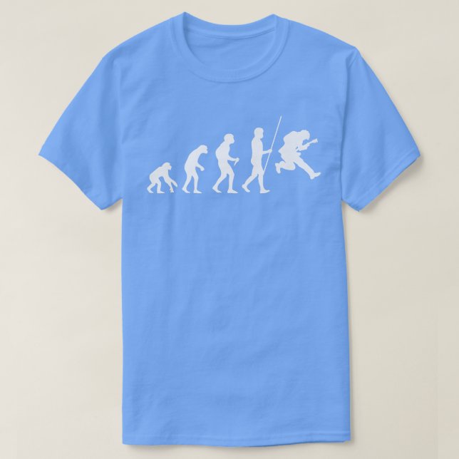 Camiseta Músico guitarrista saltando la evolución guitarist (Diseño del anverso)