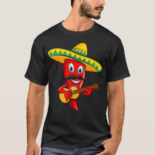 Camiseta Músico mexicano de guitarra Chili Mariachi Premiu