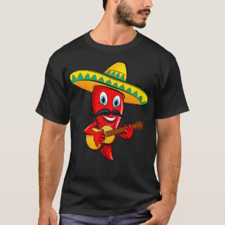 Camiseta Músico mexicano de guitarra Chili Mariachi Premium