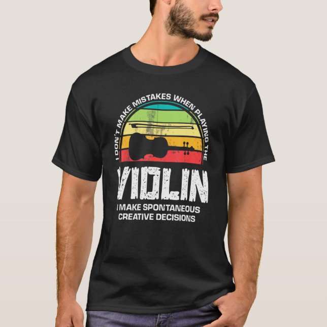 Camiseta Músico musical de instrumentos musicales de violín (Anverso)