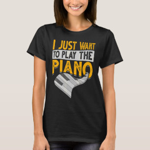 Camiseta Músico pianista de música clásica de teclado piano