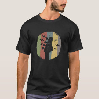 Camiseta Músico retro del guitarrista de la guitarra baja