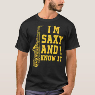 Camiseta Músico saxofón Instrumento musical Banda de Jazz S