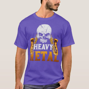 Camiseta Músico saxofón Metalizado fuerte