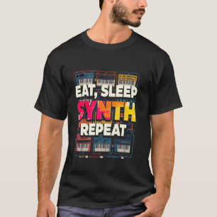 Camiseta Músico Sintetizador Synth DAW Come Duerme Synth Re