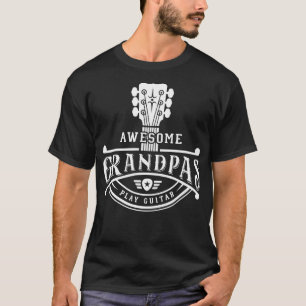 Camiseta Músico tricárrista Awesome Grandpas tocan guitarra