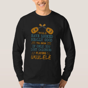 Camiseta Músico Ukelele Guitarrista Música Hawaiana Toca