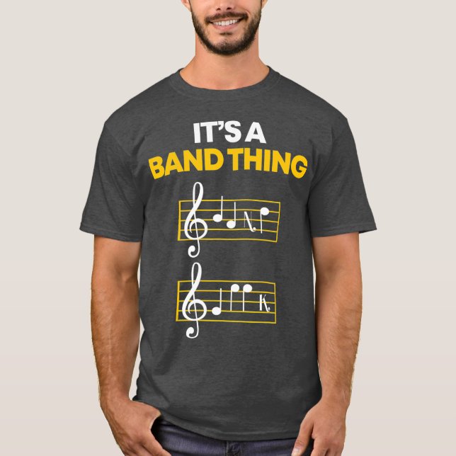 Camiseta Músicos Band I Geek Music I Notes Spelling I (Anverso)