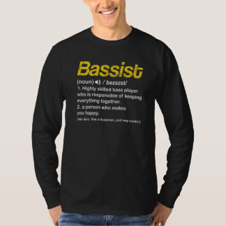 Camiseta Músicos Bass Player Definition Battend