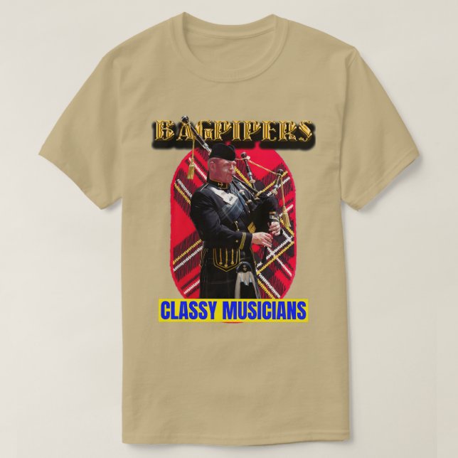 Camiseta Músicos clásicos de Bagpipers 15 (Diseño del anverso)
