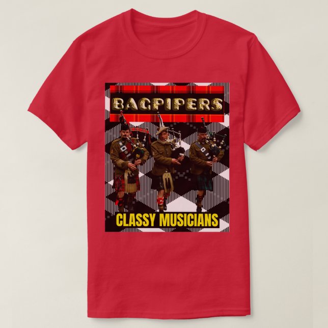 Camiseta Músicos clásicos de Bagpipers 7 (Diseño del anverso)