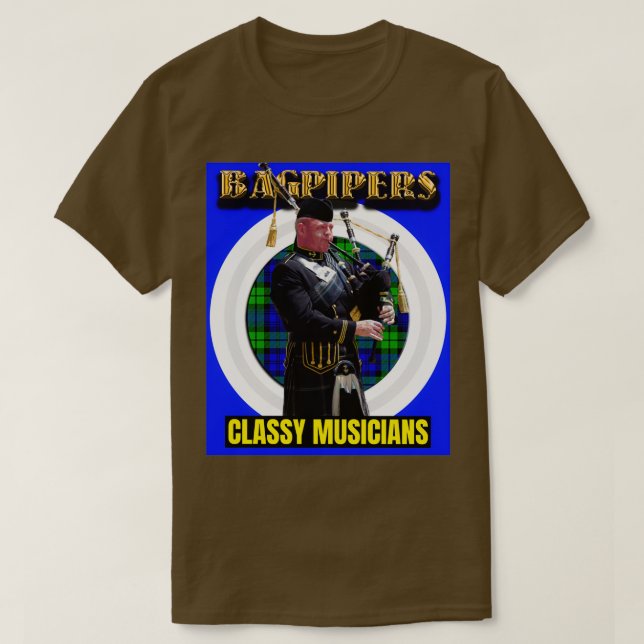 Camiseta Músicos de clase Bagpipers 18 (Diseño del anverso)