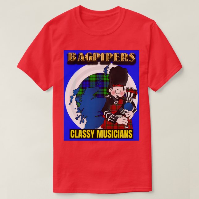 Camiseta Músicos de clase Bagpipers 8 (Diseño del anverso)