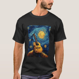 Camiseta Músicos de Guitarra Acústica de Noche Estrellada