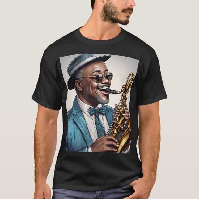 Camiseta músicos de jazz (Anverso)