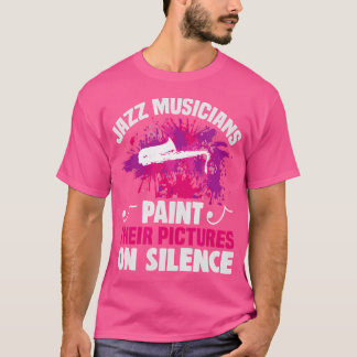 Camiseta Músicos De Jazz Pintan Sus Fotos En Silence Jaz