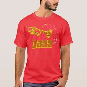 Camiseta Músicos de Jazz Trumpet Music Notes
