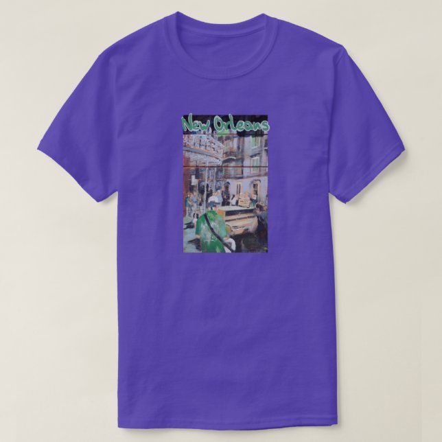 Camiseta Músicos de la calle de New Orleans (Diseño del anverso)