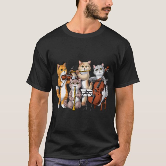 Camiseta Músicos de la Orquesta de Gatos (Anverso)