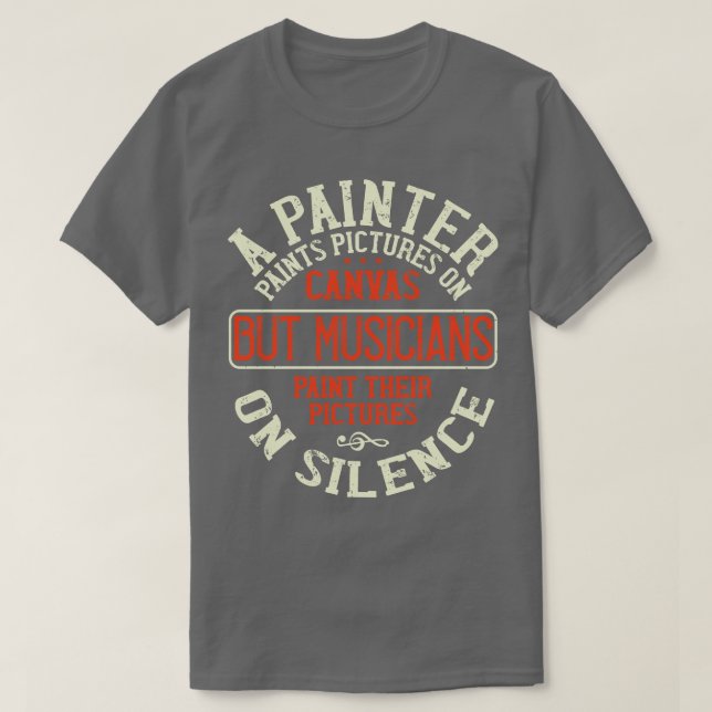 Camiseta Músicos de piano pintan imágenes (Diseño del anverso)
