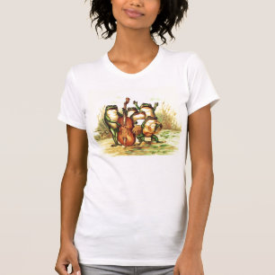 Camiseta Músicos de rana vintage unen orquesta con cantant