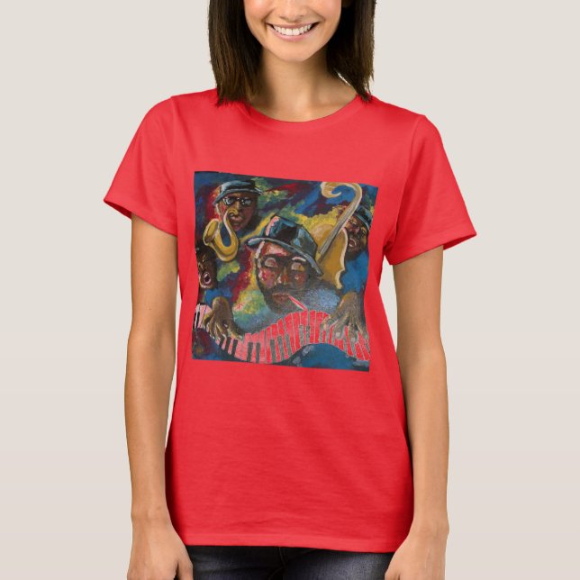 Camiseta Músicos del Cuarteto de Jazz (Anverso)