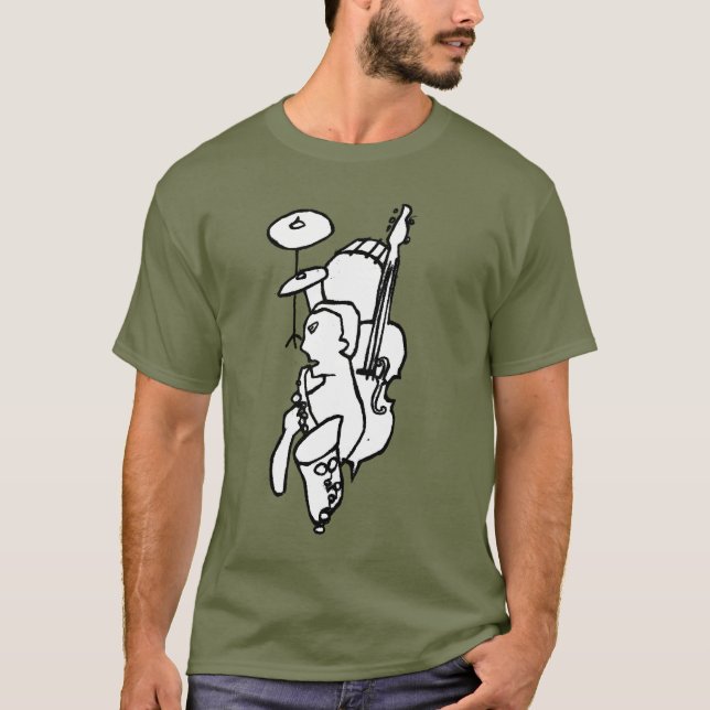 Camiseta músicos e instrumentos musicales (Anverso)