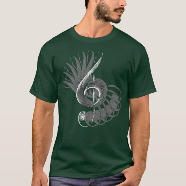 Camiseta Músicos G Clef Note Música Nota Musical (Anverso)
