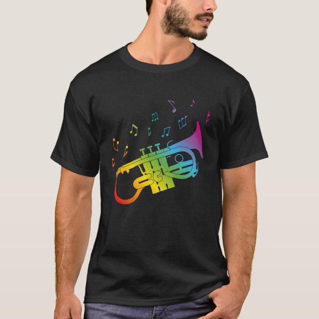 Camiseta Músicos gay del Cute Soprano Cornet (Anverso)