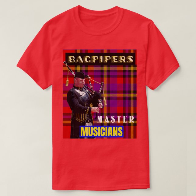 Camiseta Músicos maestros del Bagpipers 7 (Diseño del anverso)
