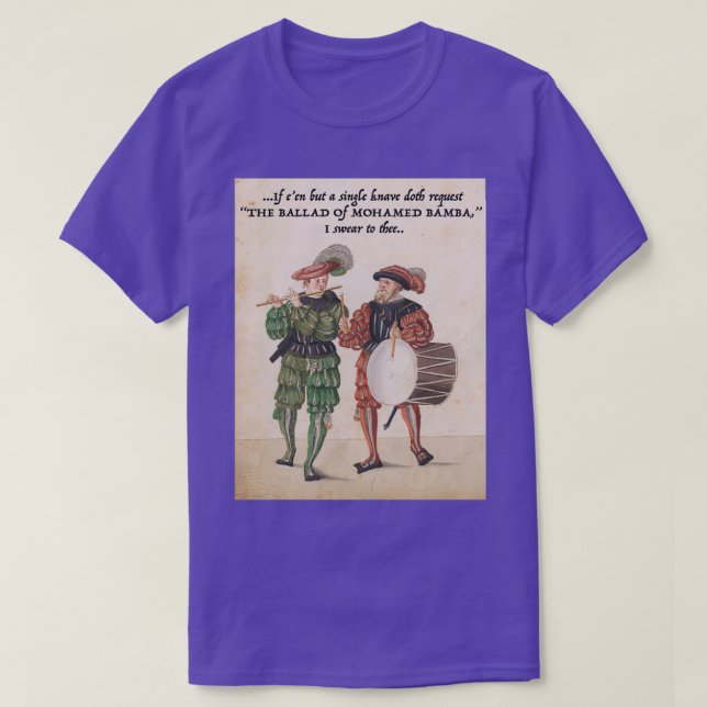 Camiseta Músicos medievales Mo Bamba (Diseño del anverso)