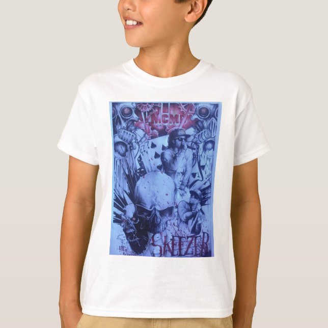 Camiseta Músicos pop Blue Purple Art Print (Anverso)