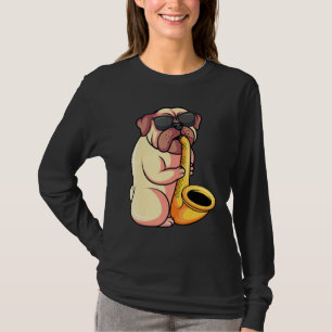 Camiseta Músicos saxofonistas saxofonistas Pug Dueños de pe