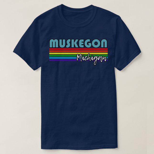 Camiseta Muskegon Michigan Orgullo Muskegon Regalo LGBT LGB (Diseño del anverso)
