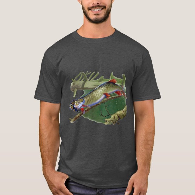 Camiseta Muskie Hunter Musky Fishman Lure Fly Fishing (Anverso)