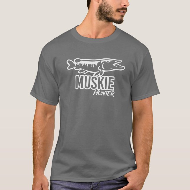 Camiseta Muskie Hunter Shirt | Amor A La Pesca Musky Esox C (Anverso)