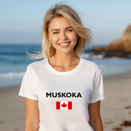 Camiseta Muskoka Canadá Bandera canadiense color claro